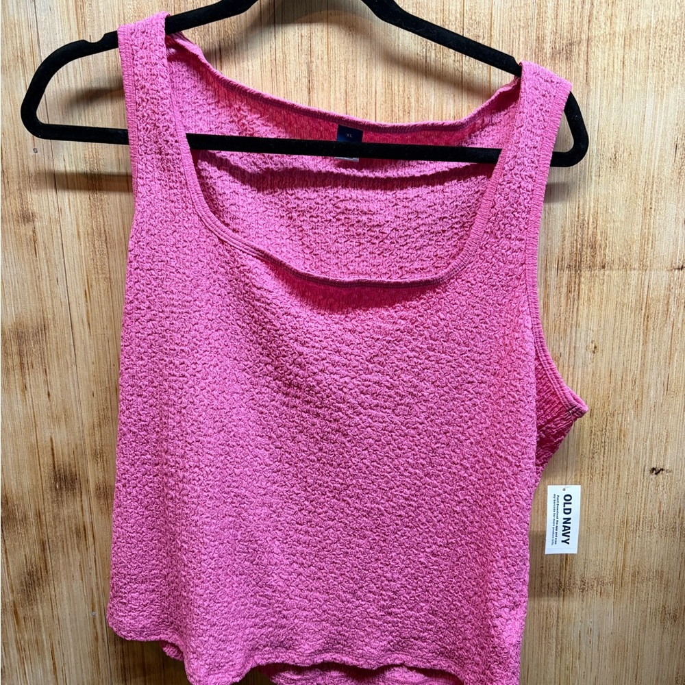 Old Navy Women's Pink Textured Tank Top